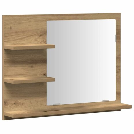 Badkamerspiegelkast 60x10,5x45 cm artisanaal eikenkleurig 2