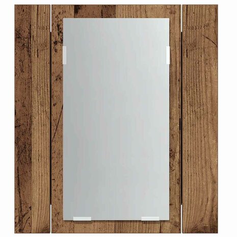 Badkamerspiegelkast LED 40x12x45 cm bewerkt hout oud hout 7