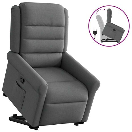 Sta-op-stoel verstelbaar stof donkergrijs 1