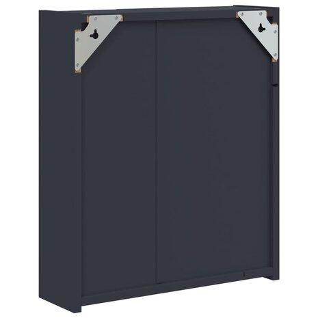 Badkamerkast met spiegel en LED 45x13x52 cm grijs 8