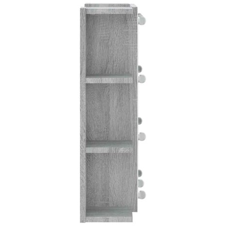 Spiegelkast met LED-verlichting 70x16,5x60 cm grijs sonoma 9