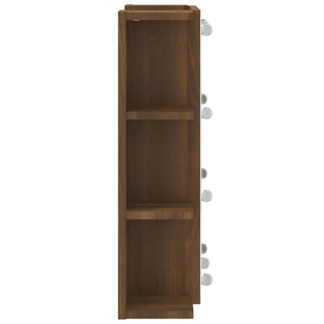 Spiegelkast met LED-verlichting 70x16,5x60 cm bruin eikenkleur 9