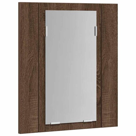 Badkamerspiegelkast LED 40x12x45 cm bewerkt hout bruineiken 7