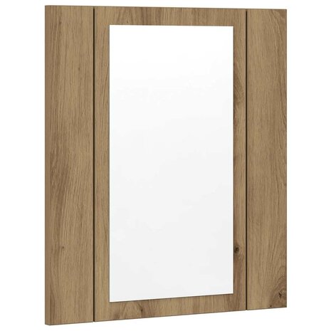 Badkamerspiegelkast LED 40x12x45 cm bewerkt hout artisan eiken 7