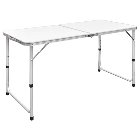 Campingtafel inklapbaar en verstelbaar 120x60 cm aluminium 1