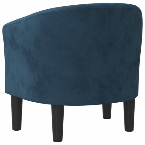 Kuipstoel fluweel donkerblauw 5