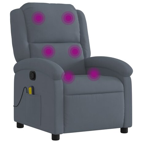 Massagestoel in donkergrijs fluweel 2