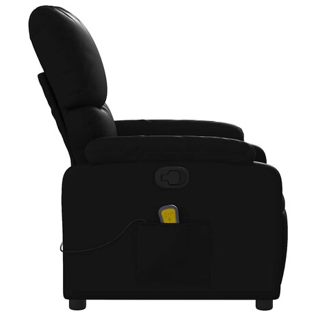 Massagestoel van zwart kunstleer 8