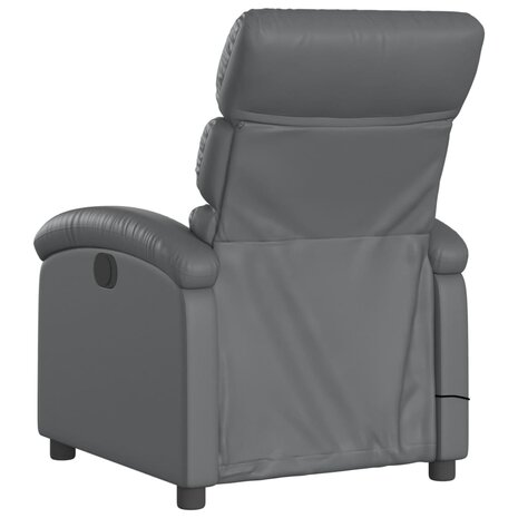 Massagestoel van grijs kunstleer 6