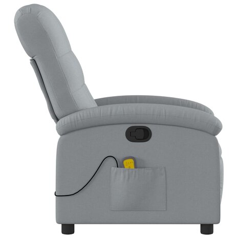 Massagestoel met lichtgrijze stof 5