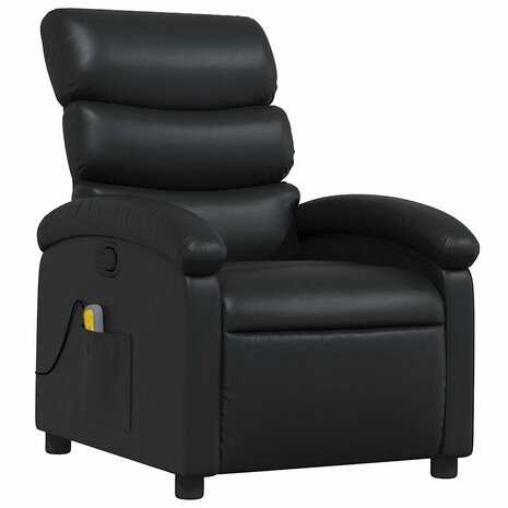 Massagestoel verstelbaar kunstleer zwart 4