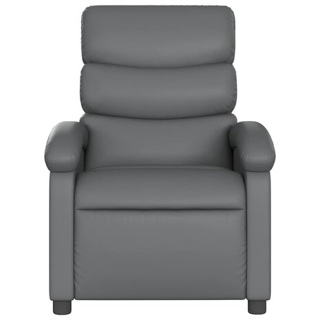 Massagestoel verstelbaar kunstleer grijs 5
