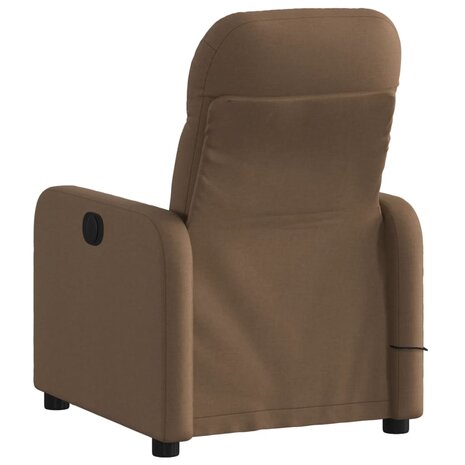 Massagestoel verstelbaar stof bruin 4
