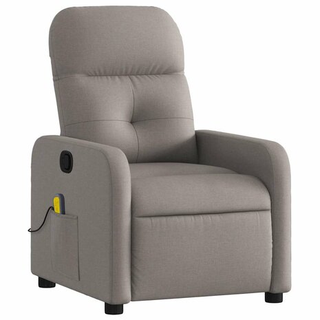 Massagestoel verstelbaar stof taupe 3