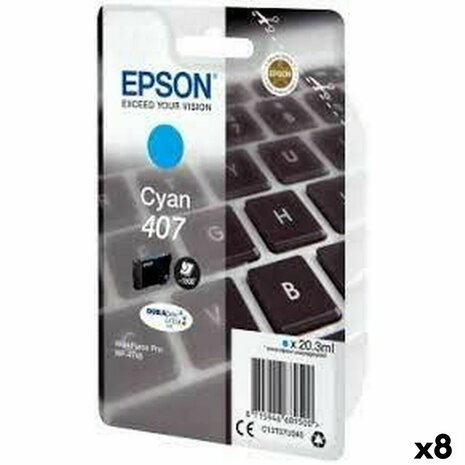 Originele inktcartridge Epson N&ordm; 407 Cyaan (8 Stuks) 1