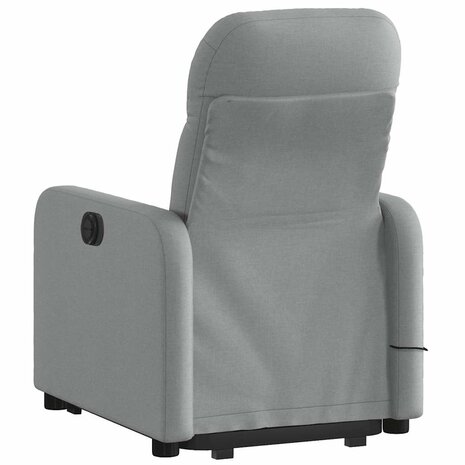 Sta-op-massagestoel verstelbaar stof lichtgrijs 5