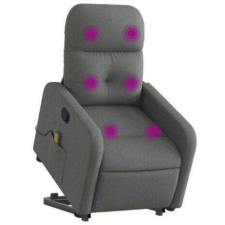 Sta-op-massagestoel verstelbaar stof donkergrijs 3