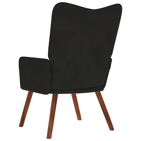 Relaxstoel fluweel zwart 5