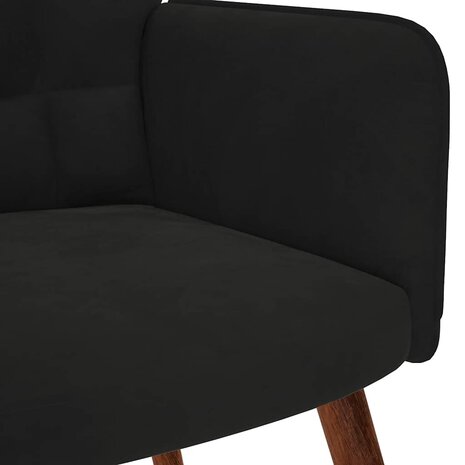 Relaxstoel fluweel zwart 6