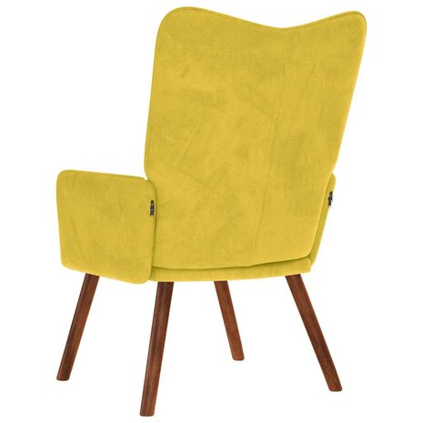 Relaxstoel fluweel geel 5