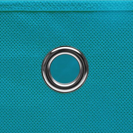 Opbergboxen 4 st 28x28x28 cm nonwoven stof babyblauw 4