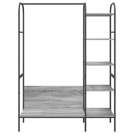 Kledingrek met plank Grijs 120 x 44 x 160 cm Bewerkt hout 5