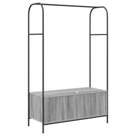 Kledingrek met opslag Grijs 100 x 44 x 160 cm Bewerkt hout 7