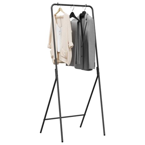 Kledingrek Zwart 60 x 53 x 155 cm Staal 3