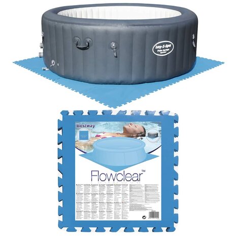Bestway Zwembadbodembeschermers 8 st blauw 58220 1