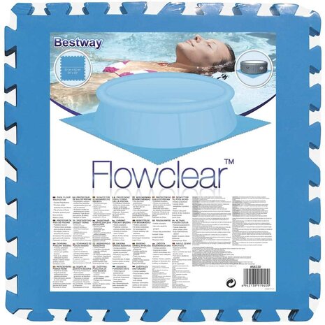 Bestway Zwembadbodembeschermers 8 st blauw 58220 5
