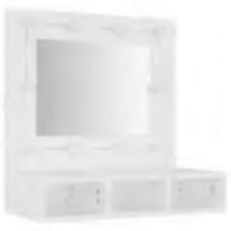 Spiegelkast met LED-verlichting 60x31,5x62 cm wit 4