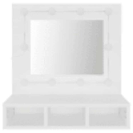 Spiegelkast met LED-verlichting 60x31,5x62 cm wit 5