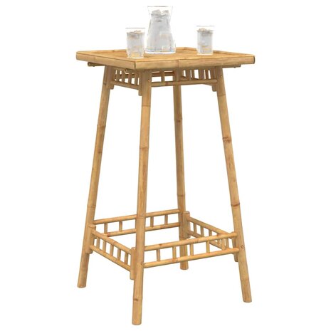 Bartafel voor buiten vierkant 55x55x100 cm bamboe 4