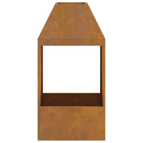 Vuurkorf Bruin 50 x 50 x 100 cm Cortenstaal 6