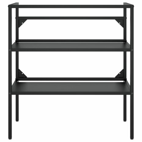 Wastafelframe met inbouwwastafel ijzer zwart 4