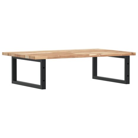 Badkamer wandschap staal en massief acaciahout 6