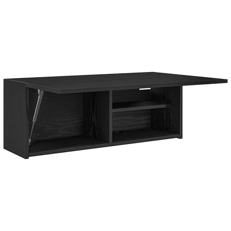 Badkamerwandkast 80x25x30 cm bewerkt hout zwart 5