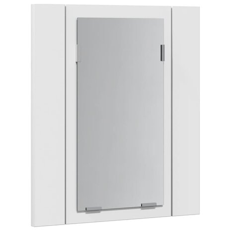 Badkamerkast met spiegel en LED 40x12x45 cm acryl wit 8