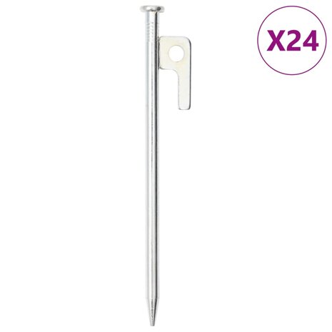 Tentharingen 24 st 9 mm 20 cm gegalvaniseerd staal 1