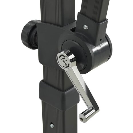 Zweefparasol met paal en LED-verlichting 250 cm azuurblauw 9