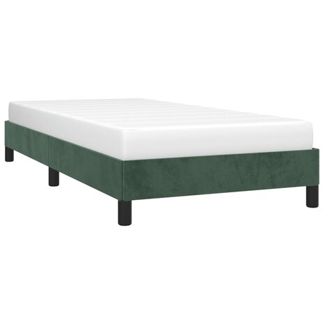 Bedframe zonder matras 90x190 cm fluweel donkergroen 4