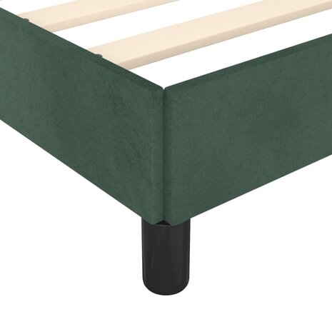 Bedframe zonder matras 90x190 cm fluweel donkergroen 7