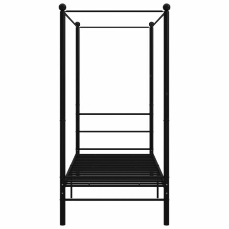 Hemelbedframe metaal zwart 90x200 cm 4