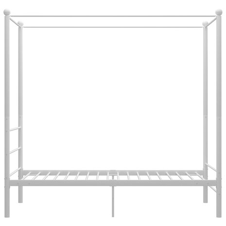 Hemelbedframe metaal wit 100x200 cm 3