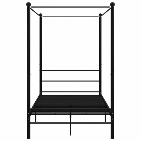 Hemelbedframe metaal zwart 120x200 cm  4