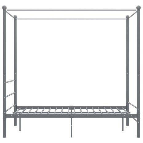 Hemelbedframe metaal grijs 120x200 cm  3