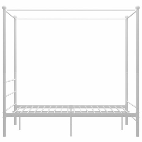 Hemelbedframe metaal wit 140x200 cm  3