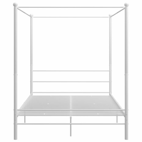 Hemelbedframe metaal wit 160x200 cm  4