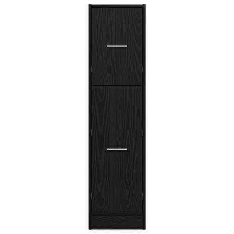 Apothekerskast Zwart eiken 30 x 41 x 118 cm Bewerkt hout 6