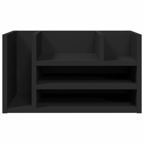 Bureau organiser 44,5x24x25 cm bewerkt hout zwart 4